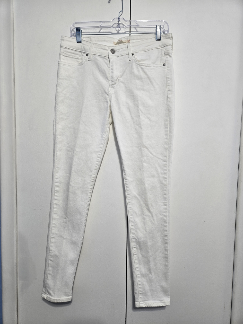 Levi’s 711 Skinny Jeans Women’s 29 W29 L30 White Stretch Denim